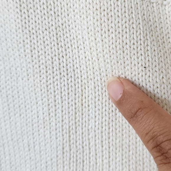 Lululemon Easy Embrace Wrap Open Front Cotton Knit Longline Cardigan White M/L - Picture 14 of 15